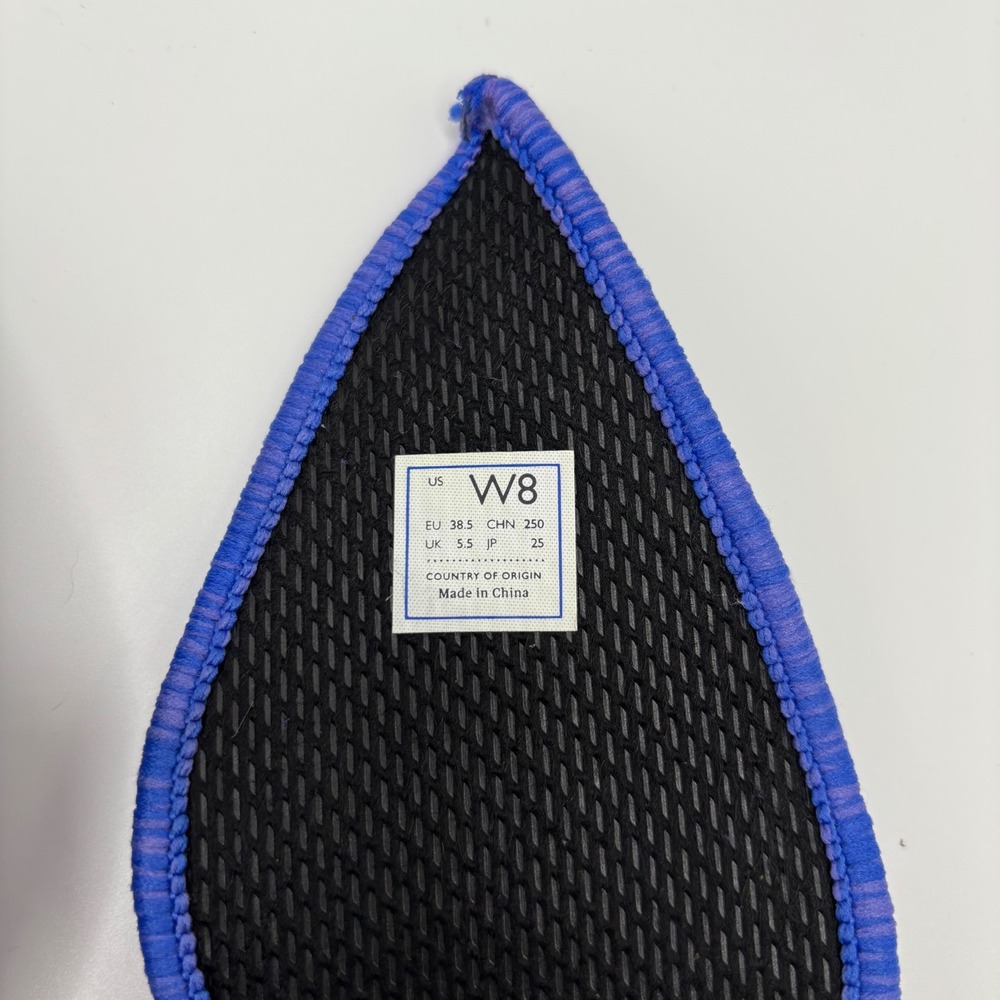 Rothy's Black Pointed Toe Flats with Blue Trim - Picture 9 of 11